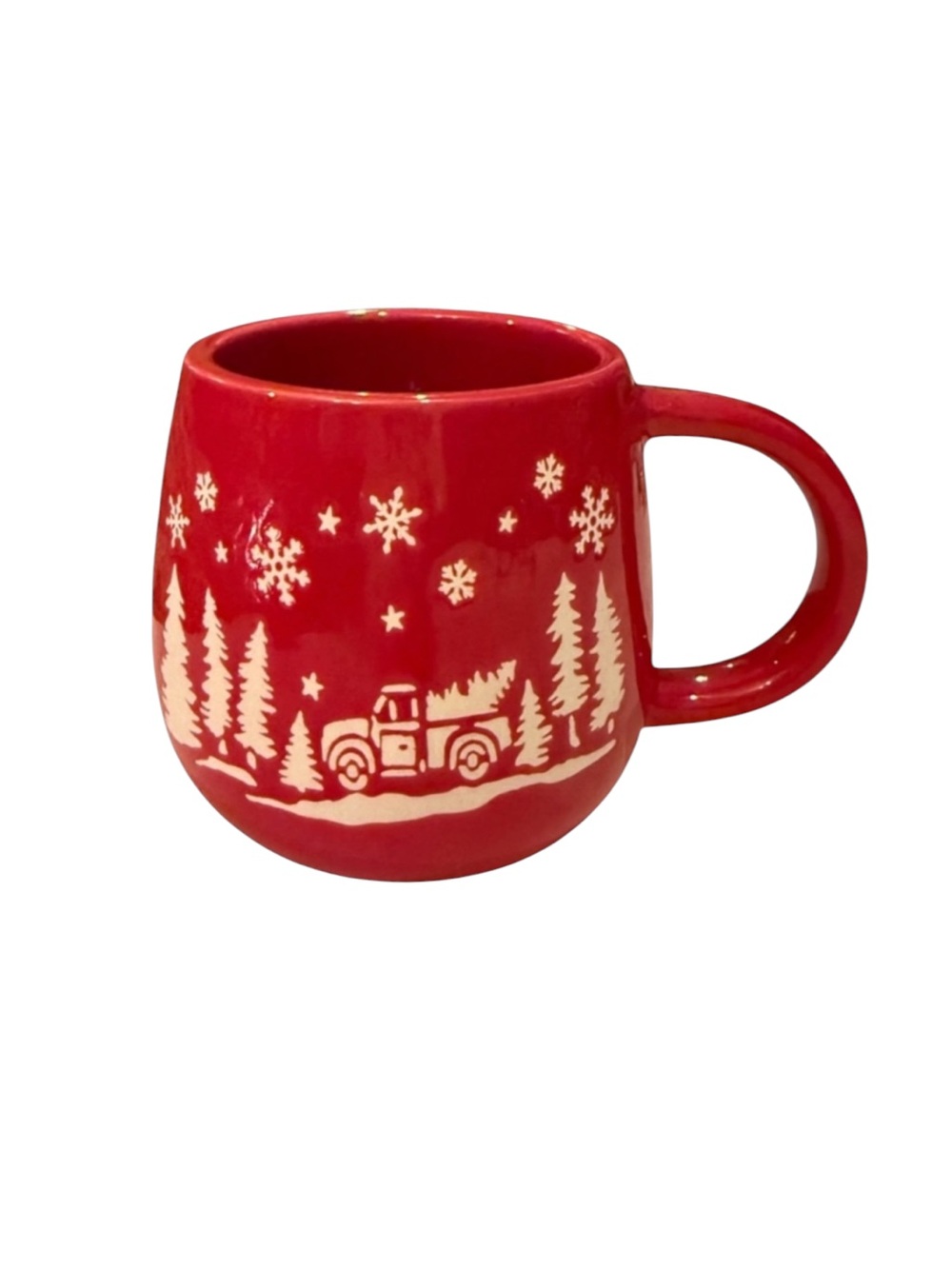 New Red Winter Scene Vintage Graphic Large Coffee Mug ⭐️⭐️⭐️⭐️⭐️